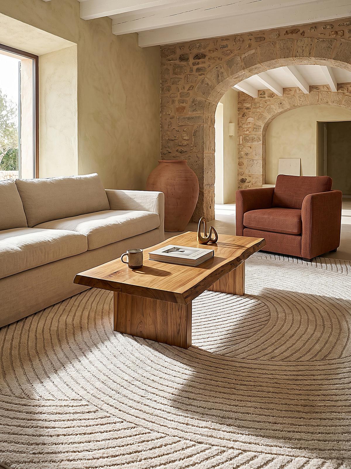 KURZFLORTEPPICH Geometrisch CETINA Polypropylen Creme 120 x 170 cm - Beige, Textil (120/170cm) - KADIMA DESIGN