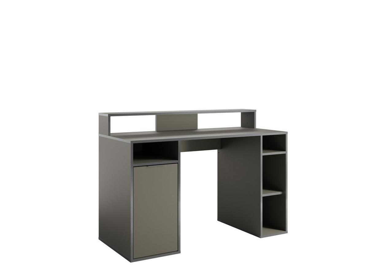 SCHREIBTISCH OBSIDIAN 125x55x88,7 cm Bürotisch Computertisch, Graphitfarben - Graphitfarben, Holzwerkstoff (55/125/88.7cm) - MASSENO