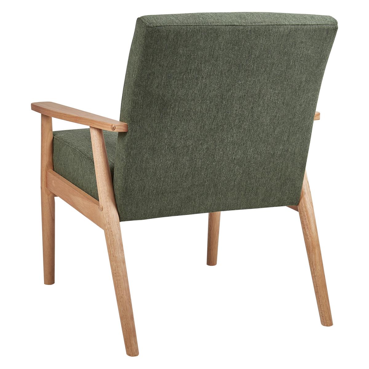 SESSEL Hellbraun/Grün Esrum - Braun/Grün, Textil (62/79/80cm) - Beliani