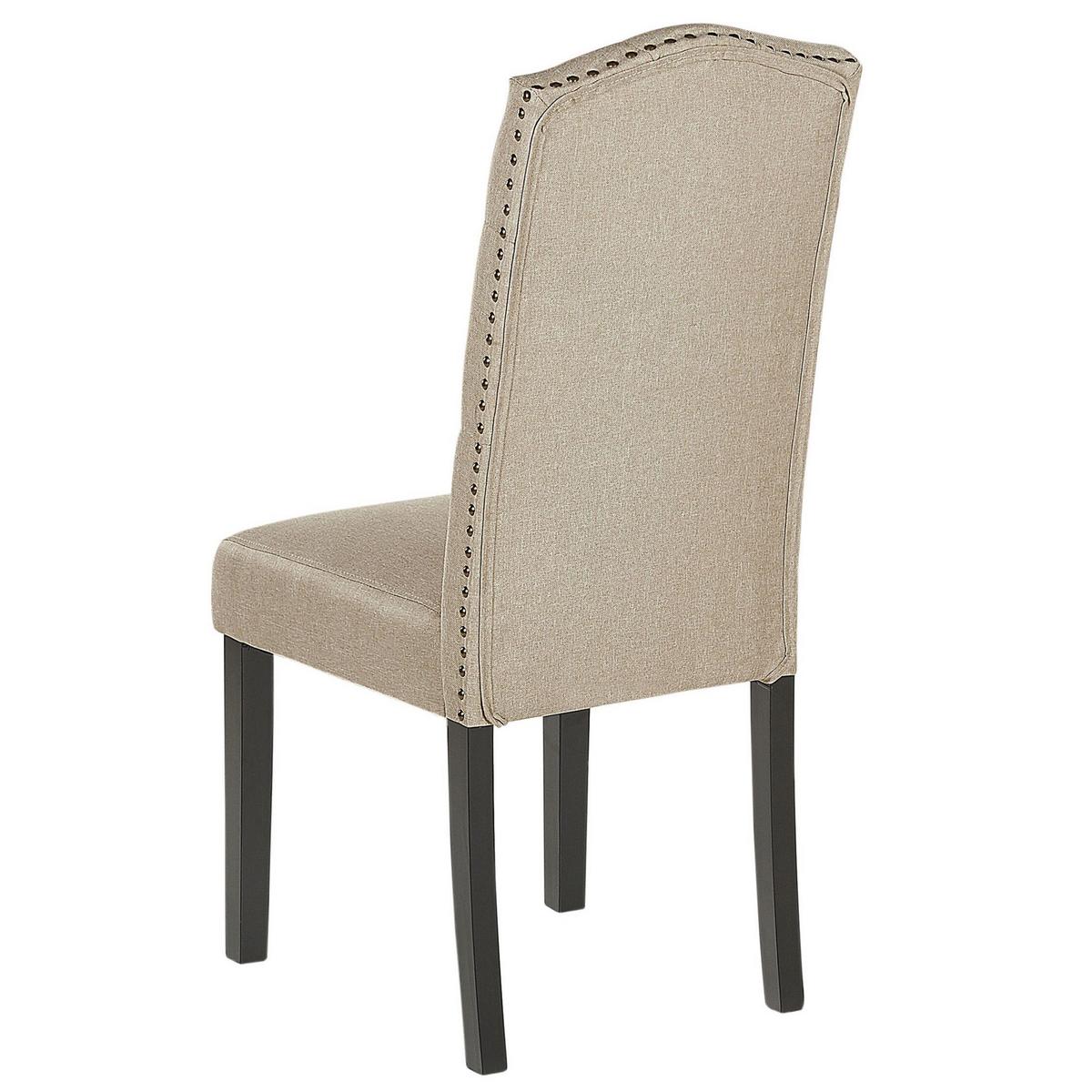 ESSZIMMERSTUHL 2er-Set Polsterbezug Beige Shirley - Beige, Holz/Textil (46/103/60cm) - Beliani