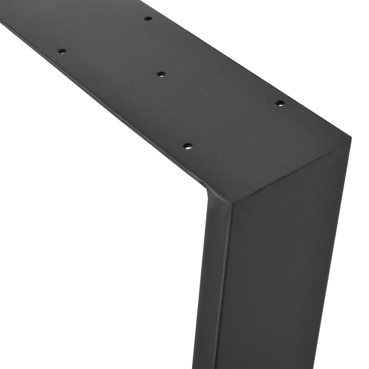 TISCHGESTELL-SET 2 TLG. Lülsfeld - Schwarz, Metall (75/72/8cm) - [en.casa]