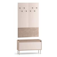 EINGANGSMÖBEL Alos Kaschmir und Holz - Beige, Holzwerkstoff (90/143/7cm) - Petits-meubles