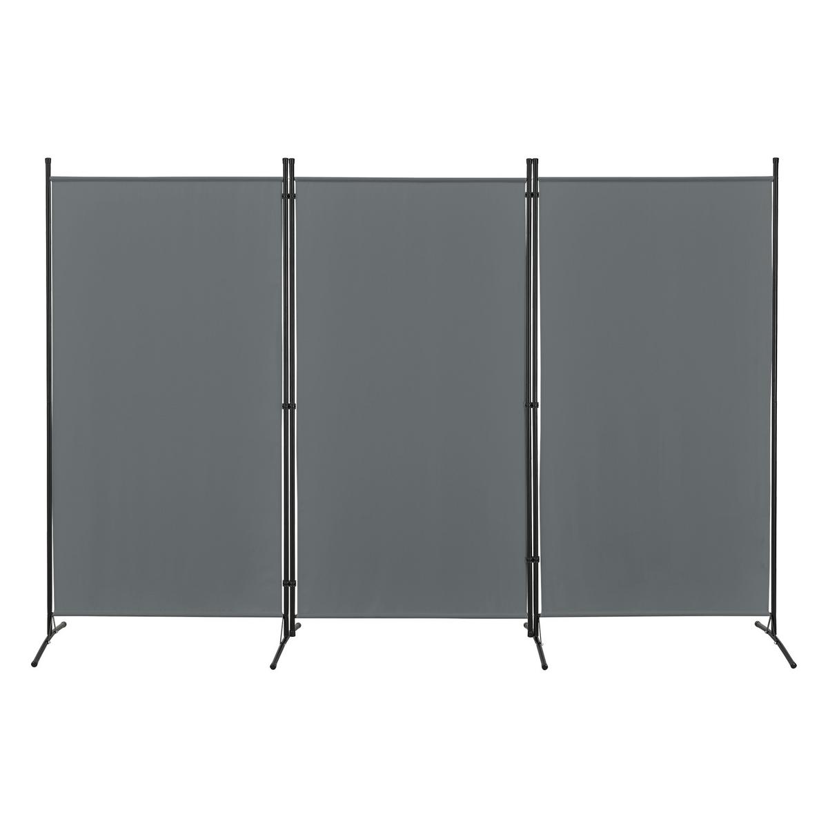 SICHTSCHUTZ Teruel - Dunkelgrau, Textil/Metall (260/0.1cm) - [en.casa]
