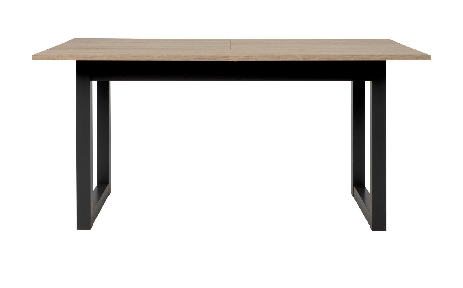 ESSTISCH Sonoma Eiche, Anthrazit Industrial, Küchentisch ausziehbar 160 x 200 cm, bis 8 Personen - Anthrazit/Sonoma Eiche, Holzwerkstoff (90/160/75cm) - Furn.Design
