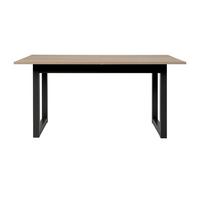 ESSTISCH Sonoma Eiche, Anthrazit Industrial, Küchentisch ausziehbar 160 x 200 cm, bis 8 Personen - Anthrazit/Sonoma Eiche, Holzwerkstoff (90/160/75cm) - Furn.Design
