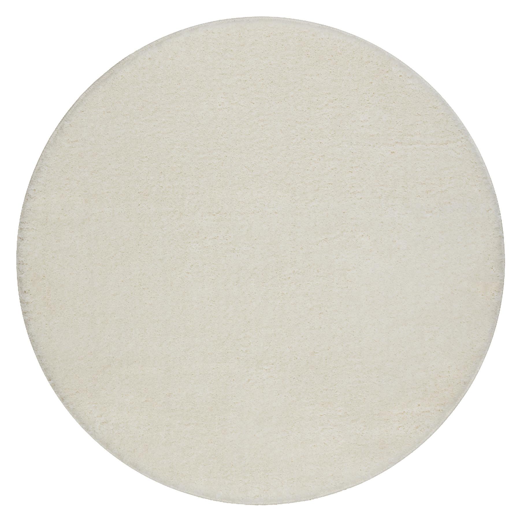 TEPPICH Dywaniki łazienkowe 100 cm - Weiß, Textil (100/100cm) - rugsX