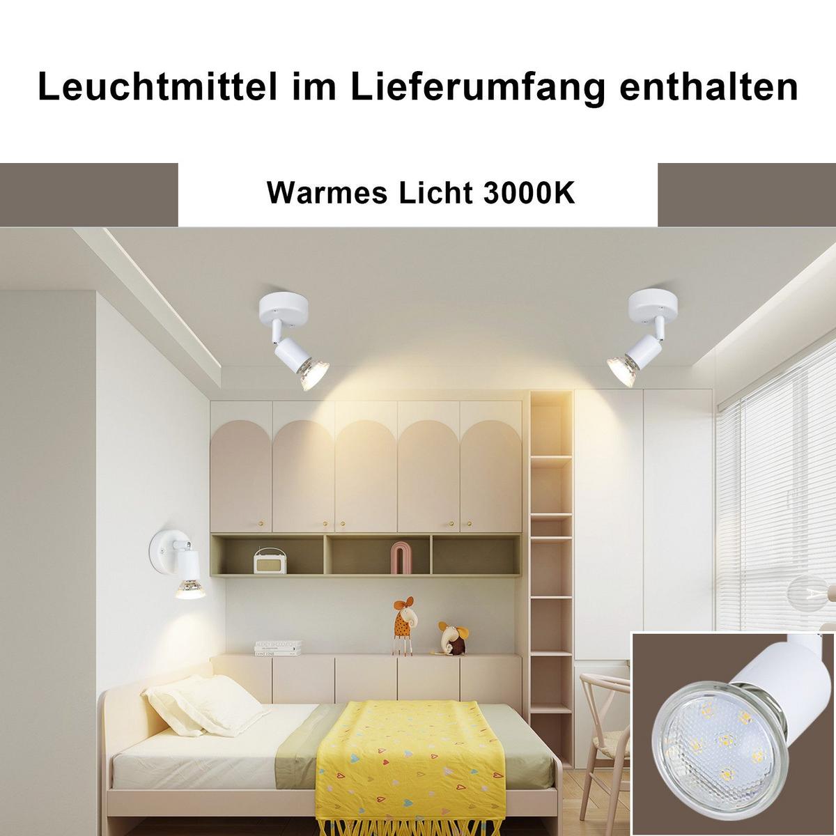 DECKENSTRAHLER Lemon 1-flammig 14/10/7cm - Weiß, Metall (14/10/7cm) - Nettlife