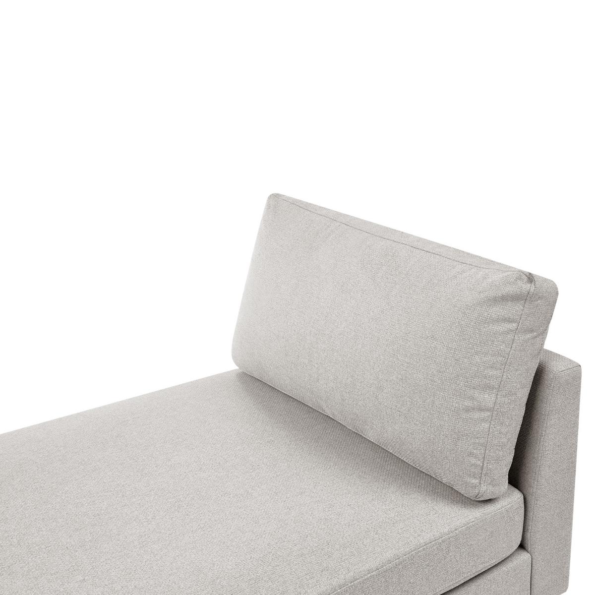 CHAISELONGUE Stoff Hellgrau Archiane - Hellgrau/Schwarz, Textil (170/60/85cm) - Beliani