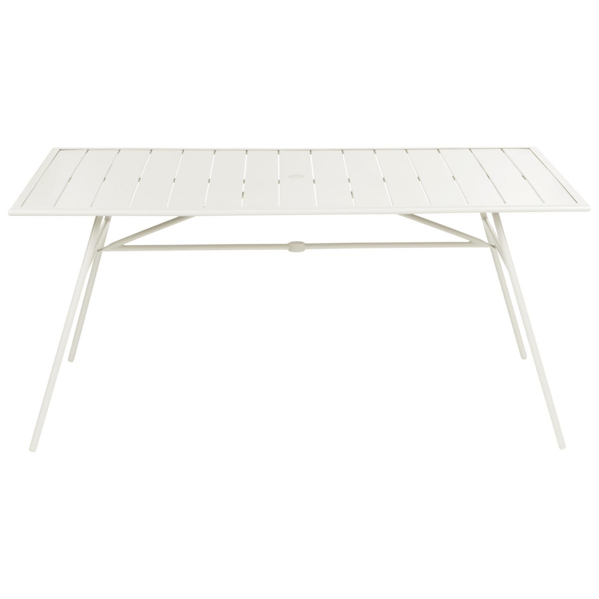 GARTENTISCH 160/90 cm Metall Hellbeige Terenzo - Beige, Metall (160/90/74cm) - Beliani