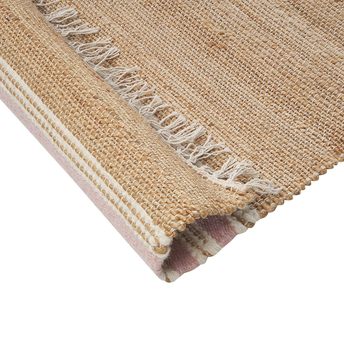 TEPPICH geflochten Mirza 230/160 cm - Beige, Naturmaterialien (160/230cm) - Beliani