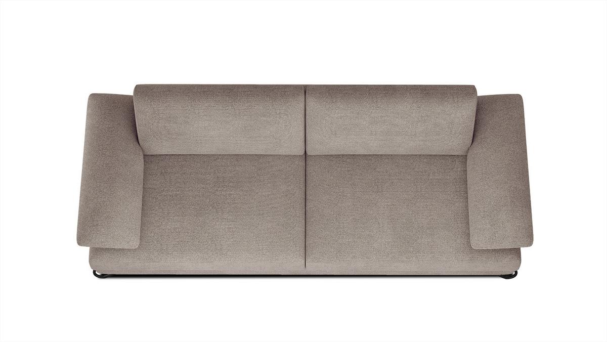 SOFA LORI 3-Sitzer, taupe - Taupe/Schwarz, Holzwerkstoff/Textil (245/87/96cm) - Wozimo