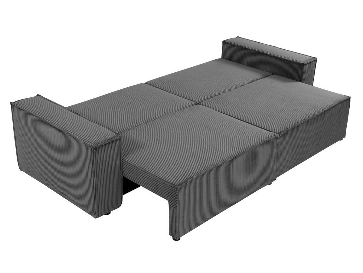 SCHLAFSOFA Karl Cord - Schwarz/Grün, Holz/Kunststoff (245/82/90cm) - MIRJAN24