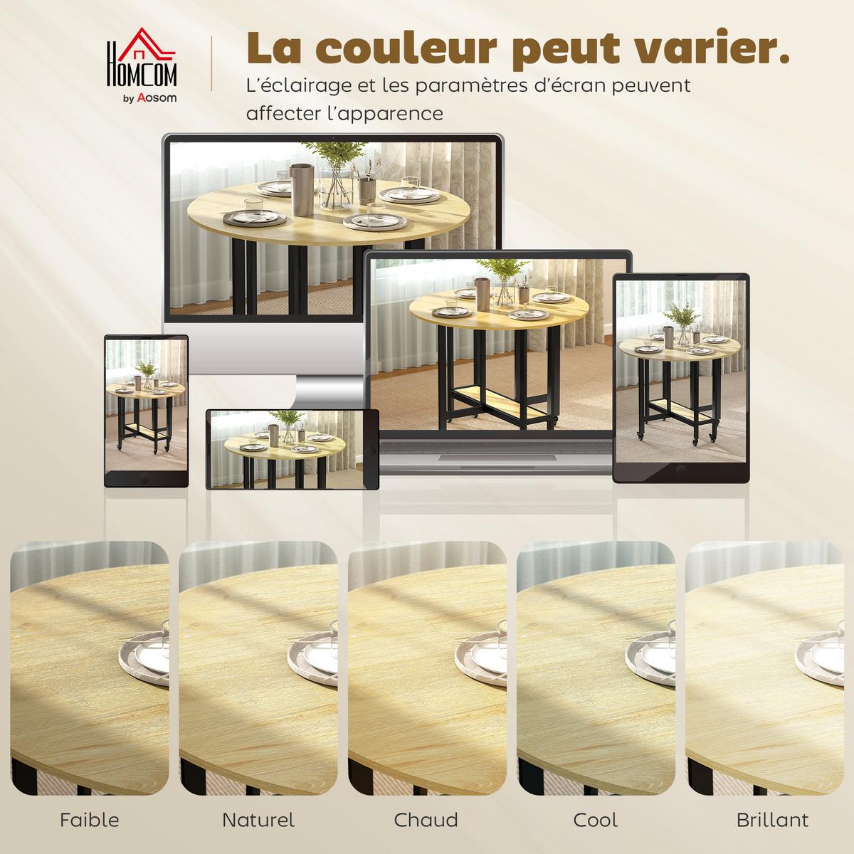 ESSTISCH Rhyvyn 100/100/75 cm - Braun, Holz (100/100/75cm) - ZMH