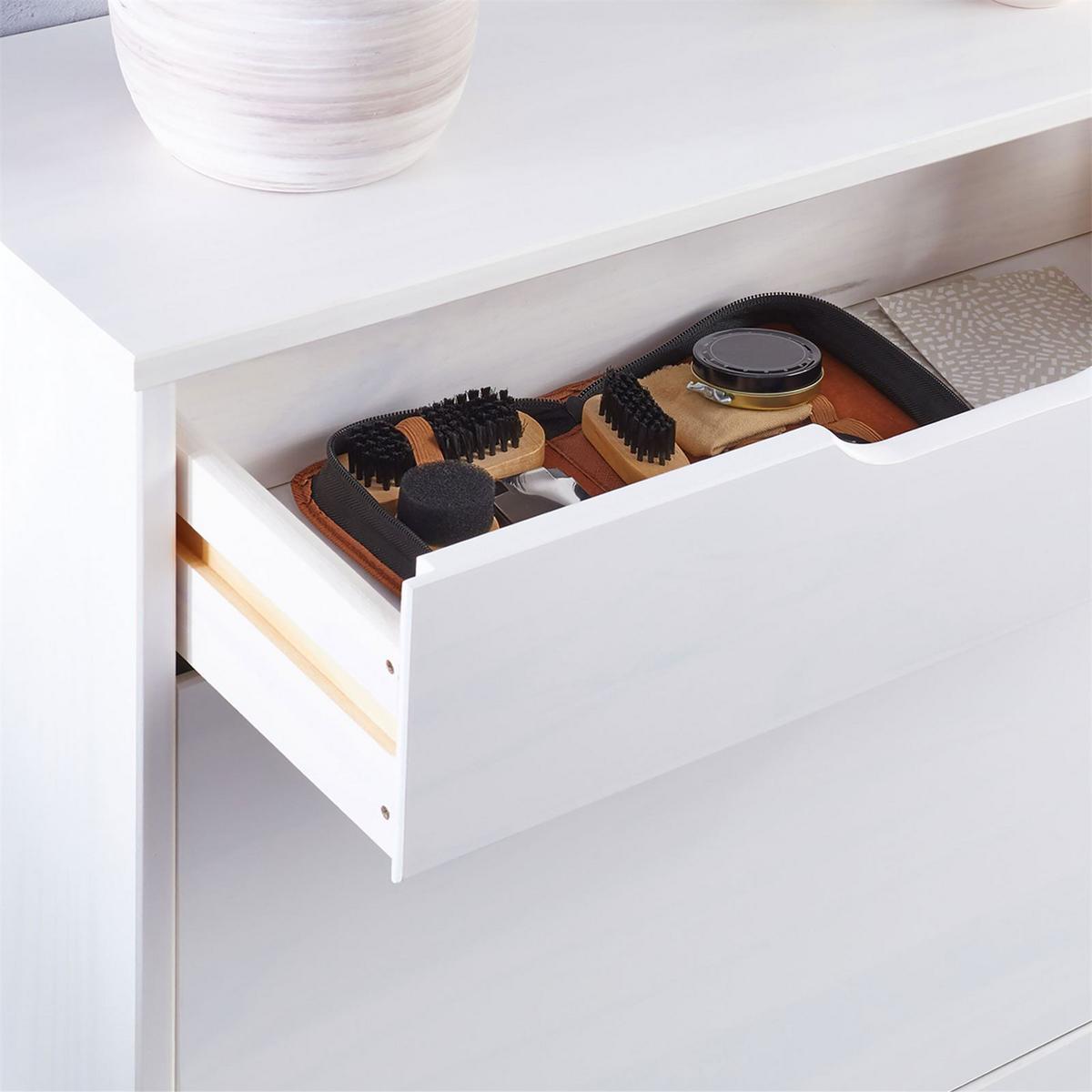 SCHUHSCHRANK BASIL weiß - Weiß, Holz (58/93/25cm) - IDIMEX