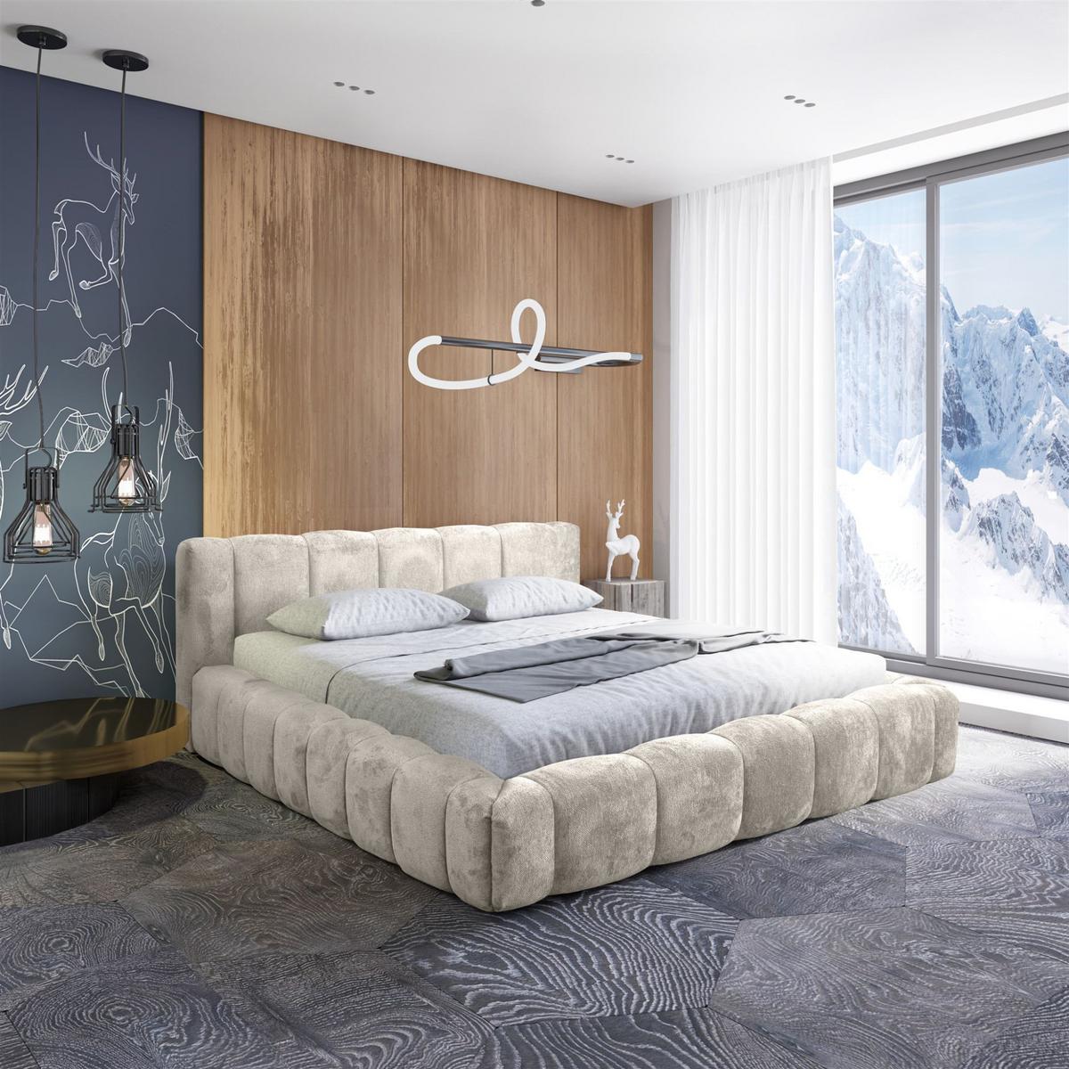 POLSTERBETT Hailey In Tender Way - Weiß, Holzwerkstoff/Textil (140/200cm) - Fun Möbel