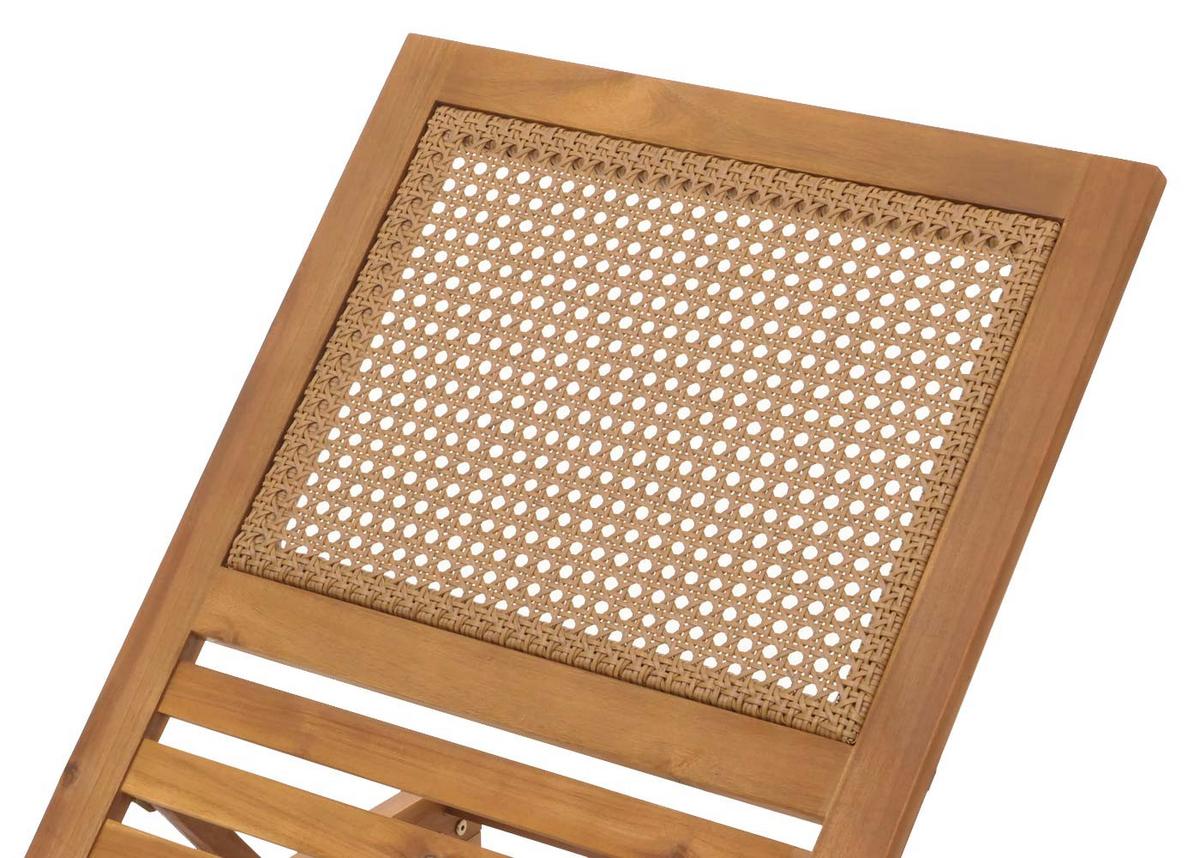 SONNENLIEGE Akazie Dekor - Akaziefarben, Holz (66/110/201cm) - MCW