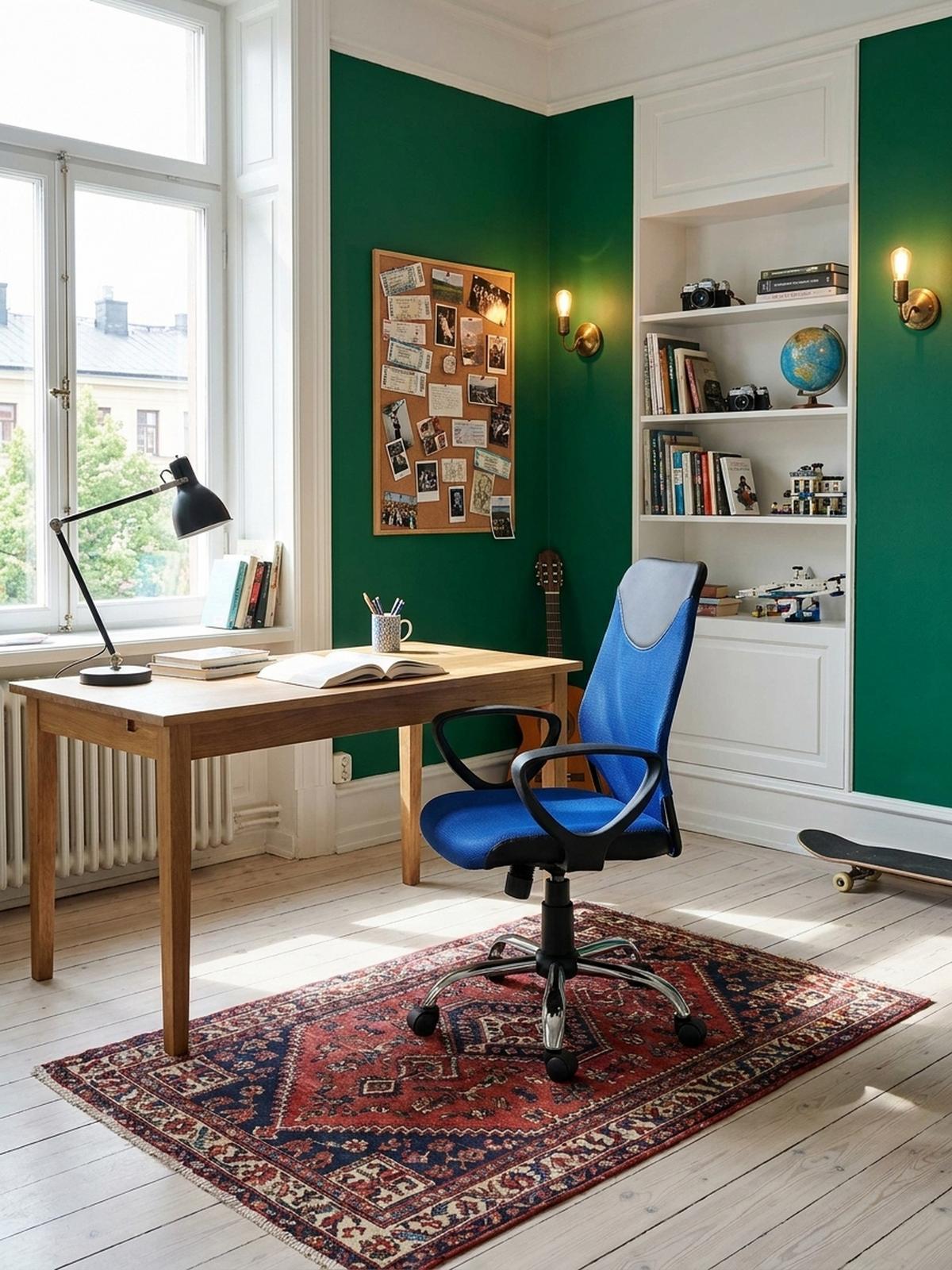 JUGENDDREHSTUHL Nylon Ergonomisch Höhenverstellbar DAVOS, Blau 60x60x101 cm - Blau/Silberfarben, Textil/Metall (60/101/60cm) - KADIMA DESIGN