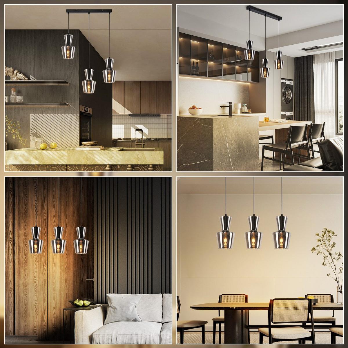 PENDELLEUCHTE Martinelli 45/5/150 cm - Schwarz, Metall (5/45/150cm) - Nettlife