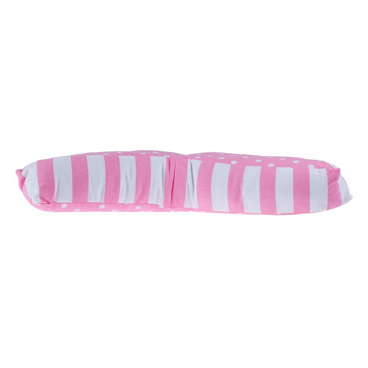 BODENKISSEN Stern, rosa Punkte & Streifen 70/48/7 cm - Rosa, Textil (70/48/7cm) - Homescapes
