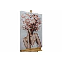 ÖLGEMÄLDE 60/90 cm - Pink, Holz/Textil (60/90cm) - KUNSTLOFT