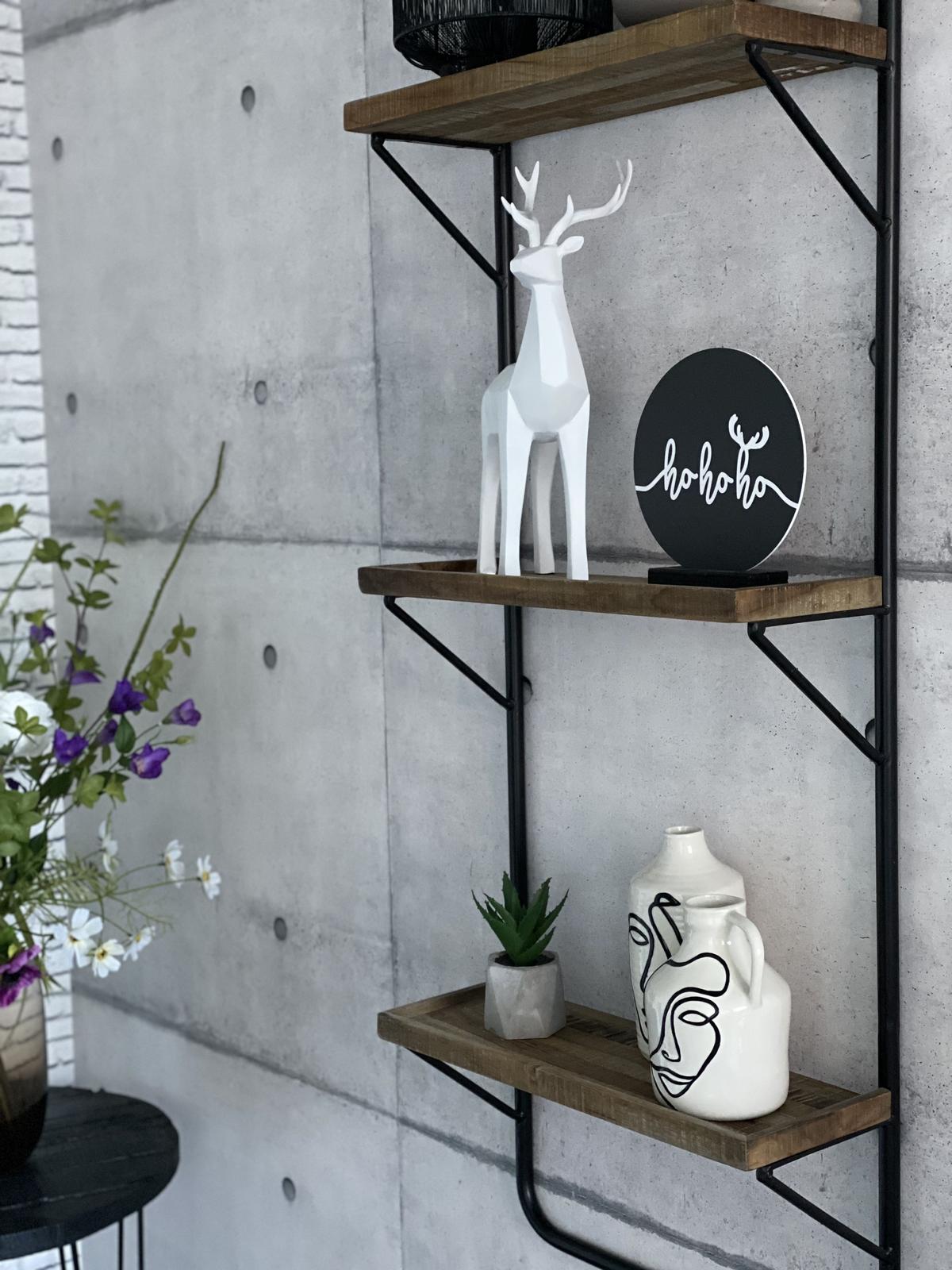 BLUMENVASE Steinzeug weiß Aenus - Weiß, Stein (22cm) - Beliani