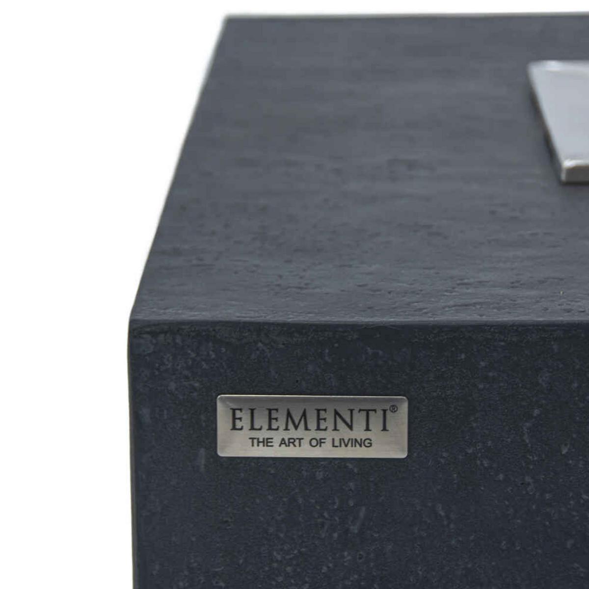 Feuertisch Hampton Faserbeton Dunkelgrau - Dunkelgrau, KONVENTIONELL, Stein/Metall (35/35/142cm) - Gardenson