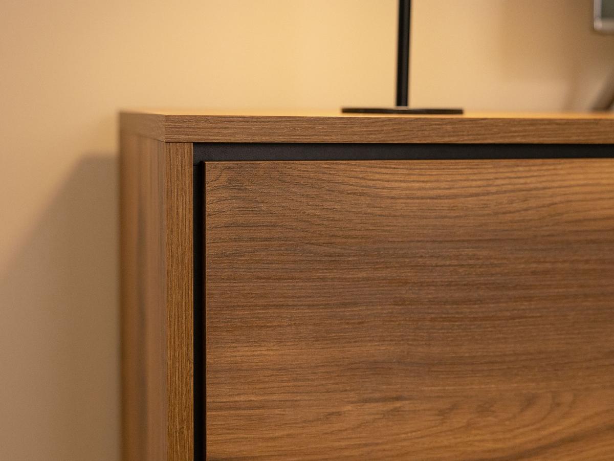 SIDEBOARD Ella 190 - Schwarz/Braun, Holzwerkstoff/Metall (190/80/40cm) - MIRJAN24