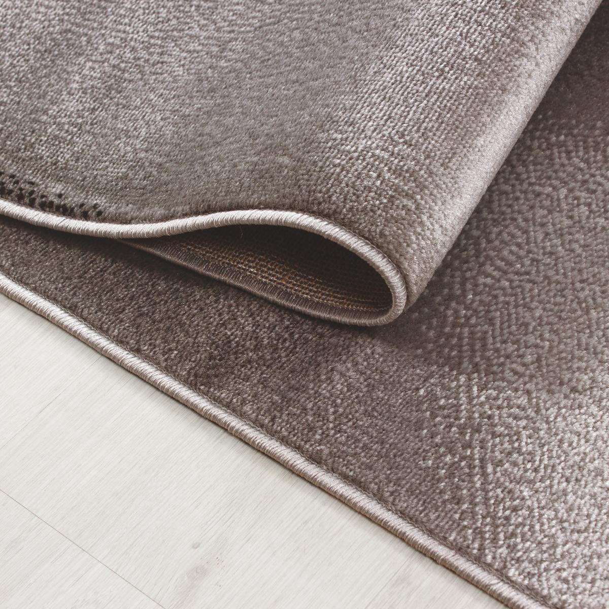 KURZFLORTEPPICH ASPEN, abstrakt, Braun, 80 x 150 cm - Braun, Textil (80/150cm) - KADIMA DESIGN