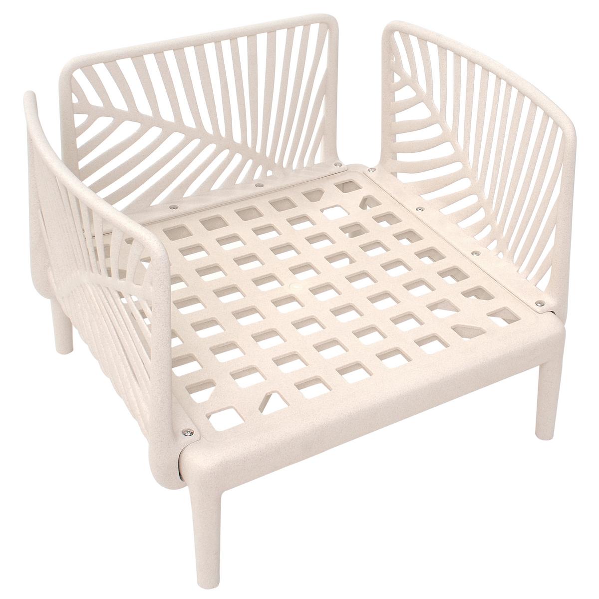 GARTENSESSEL Hellbeige Saturnia - Beige, Kunststoff (68/78/68cm) - Beliani