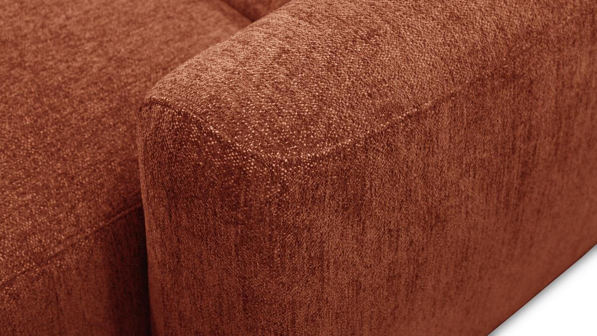 ECKSOFA NERO 4-Sitzer, orange - Schwarz/Orange, Holz/Textil (272/81/159cm) - Wozimo
