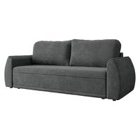 SCHLAFSOFA Floxi - Graphitfarben/Schwarz, Holz/Kunststoff (244/96/96cm) - MIRJAN24
