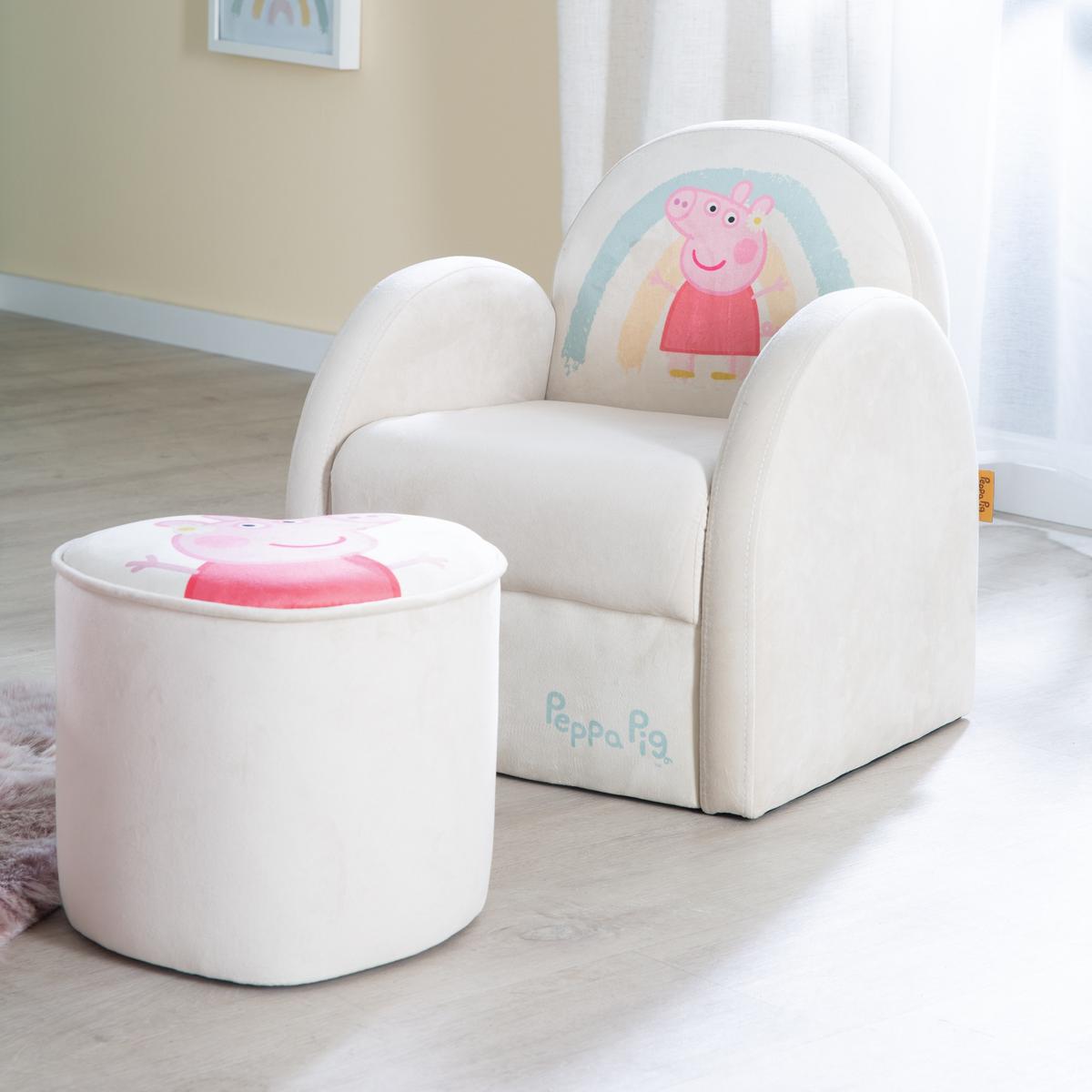 KINDERSESSEL Peppa Pig - Beige, Holzwerkstoff/Textil (44/50/45cm) - Roba