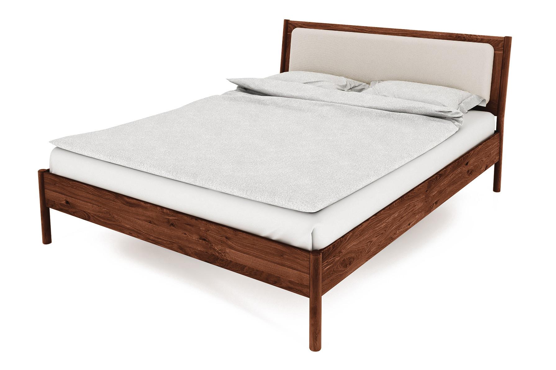 BETT MIT POLSTERKOPFTEIL INA 80x200 Wildeiche - Dunkelbraun, Holz (80/200cm) - byoak