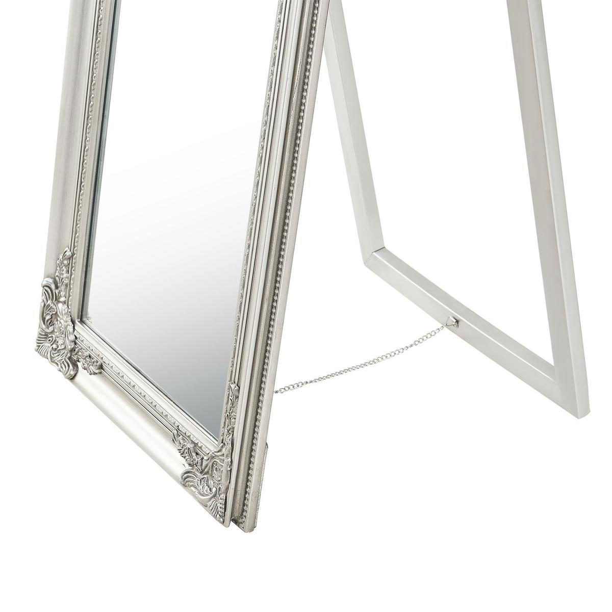 STANDSPIEGEL Arezzo - Silberfarben, Glas/Holz (28.5/160/140cm) - [en.casa]