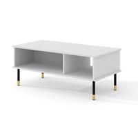 COUCHTISCH Weiß, Gold 110/45/55 - Weiß, Holzwerkstoff (55/110/45cm) - RAUMHIRSCH FURNITURE
