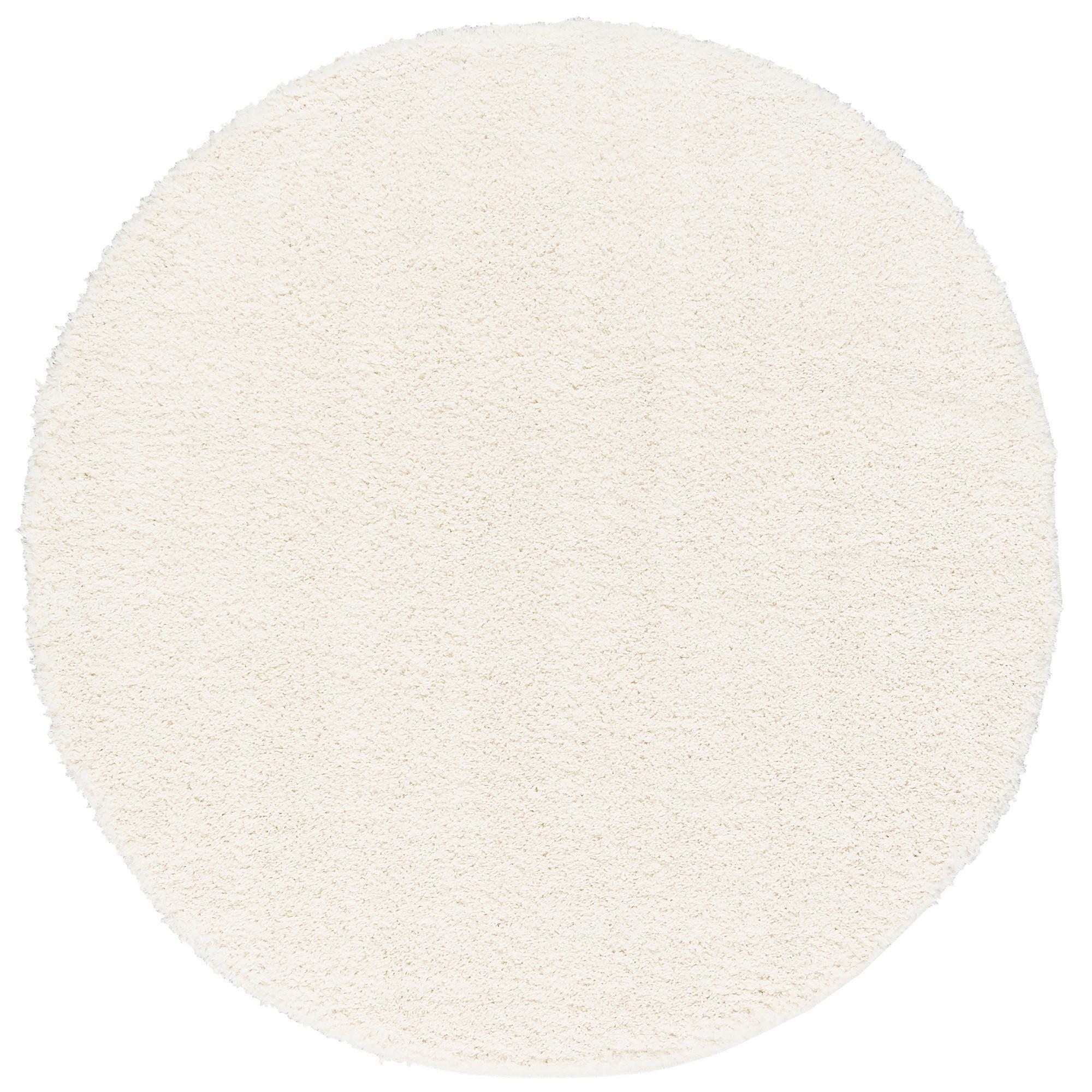 HOCHFLOR LANGFLOR TEPPICH ALOHA RUND - Weiß, Textil (200/200cm) - Pergamon