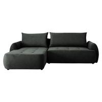 ECKSCHLAFSOFA Bueno II, Seite: Links - Dunkelgrau/Schwarz, Holz/Textil (280/185cm) - MIRJAN24