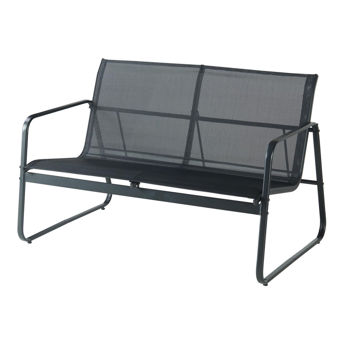 GARTENMÖBEL-SET 4 TLG. Anzi - Schwarz, Glas/Textil - casa.pro