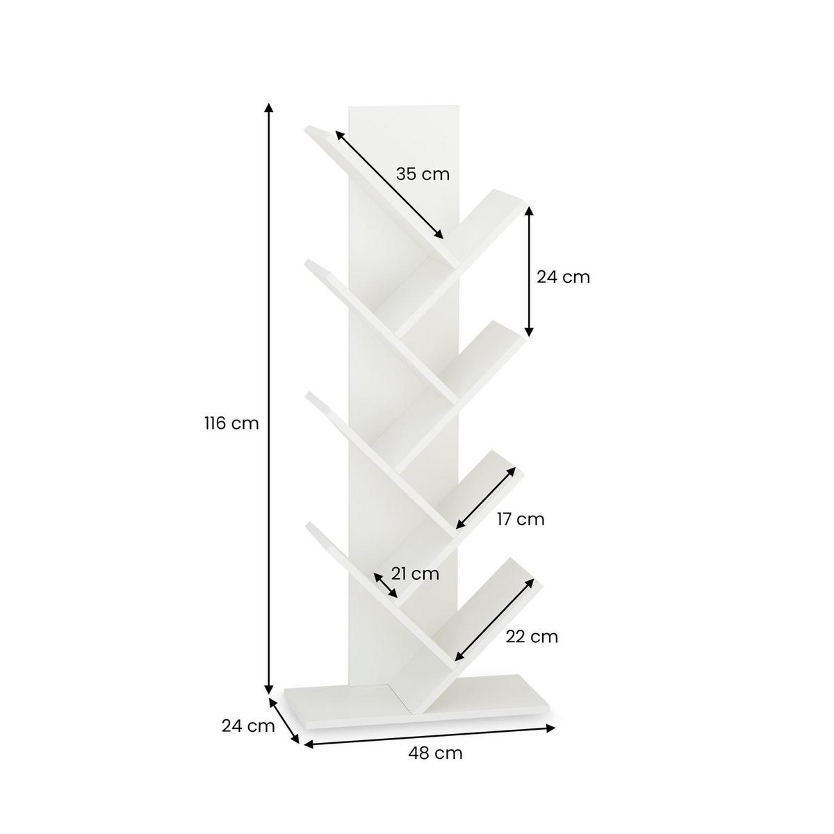BÜCHERREGAL JULES weiß - Weiß, Holzwerkstoff (48/116/23cm) - IDIMEX
