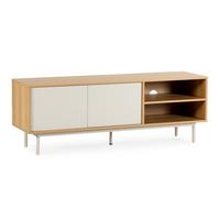 TV-ELEMENT Cuzco 2 türen Eichenfarbe/grau - Grau, Holzwerkstoff (140/50/40cm) - VS Venta-stock