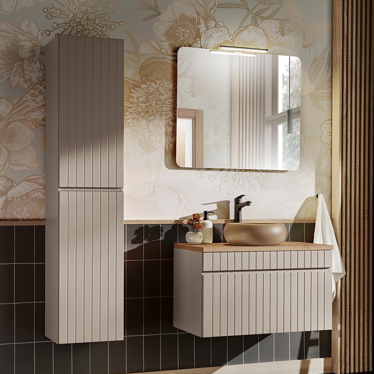 WASCHTISCH 80.4cm Zelie Kaschmir - Beige, Holzwerkstoff (80.4/48/46cm) - Petits-meubles