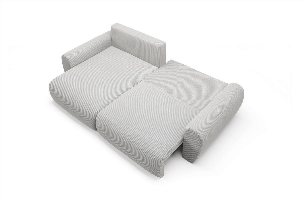 ECKSOFA Galan Mit Schlaffunktion - Hellgrau, Holzwerkstoff/Textil (253/153cm) - Fun Möbel