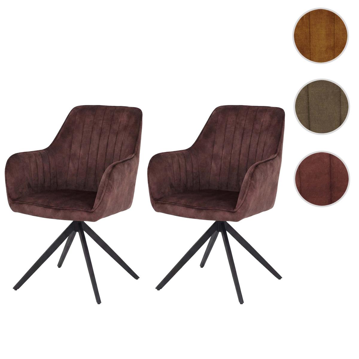 ESSZIMMERSTUHL Braun 6er-Set - Braun, Textil (57/85/60cm) - MCW