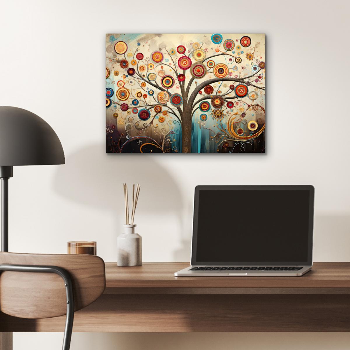 METALLBILD Baum - Baum des Lebens - Farbe 40x30 cm - Braun, Metall (40/30cm) - MuchoWow