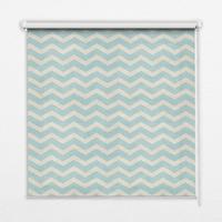 INNENROLLO - Fensterrollo - Rollo - 60x40 cm - Blaue Zickzacklinien - Blau, Kunststoff (60/140/0.5cm) - TULUP