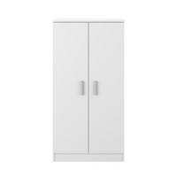 SCHUHSCHRANK 2 Türen (30 Paar) Zapateros - H108cm - Weiß, Holzwerkstoff (36/108/11.8cm) - Calicosy