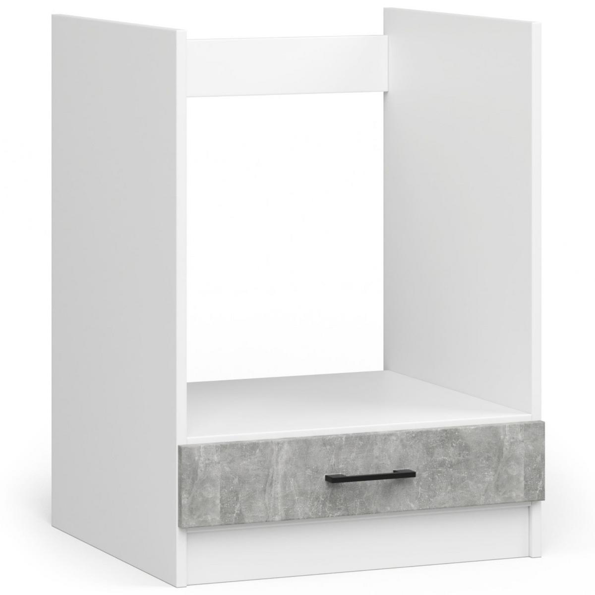 KÜCHENLEERBLOCK Weiß, Beton 203/240/46 - Weiß, Holzwerkstoff (240/203/46cm) - RAUMHIRSCH FURNITURE
