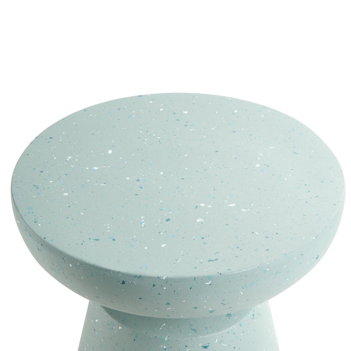 BEISTELLTISCH 45/45 cm Terrazzo Optik Terrazzo Grün Mincio - Grün, Keramik (45/45/52cm) - Beliani