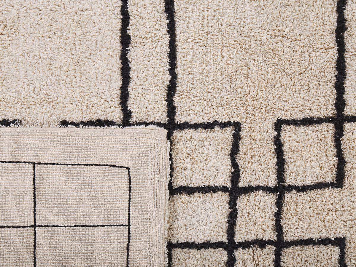 KURZFLOR-TEPPICH Turhal 200/140 cm - Beige, Textil (140/200cm) - Beliani