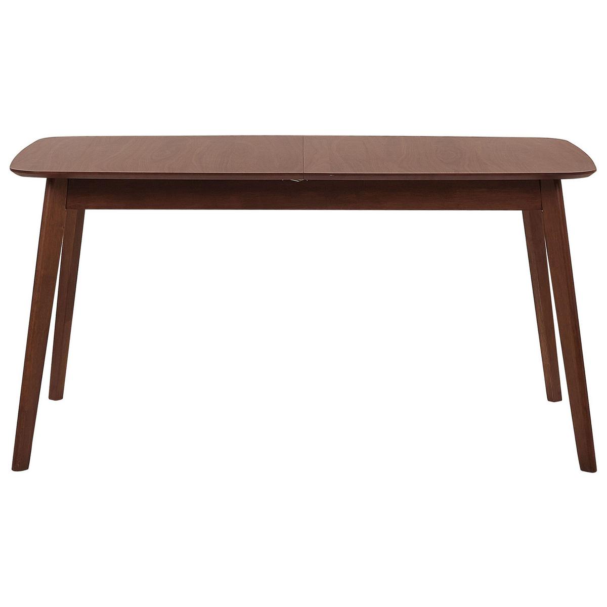 ESSTISCH 120-150/75/75 cm Dunkelbraun Rechteckig Madox - Dunkelbraun, Holzwerkstoff (150/75/75cm) - Beliani